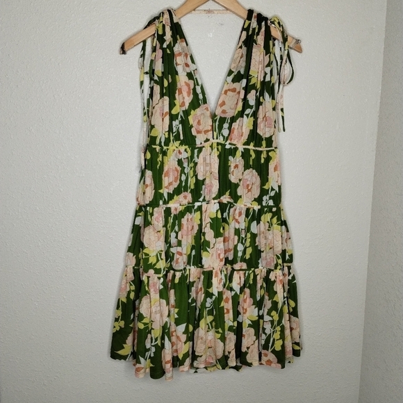 Rebecca Taylor Wild Peony Mesh Dress Women's Size Medium - Picture 2 of 9